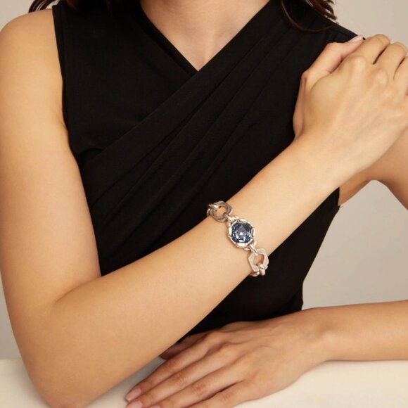 UNO de 50 Bracelet - MARVELOUS - Silver plated with Swarovski blue crystal - Picture 4 of 5